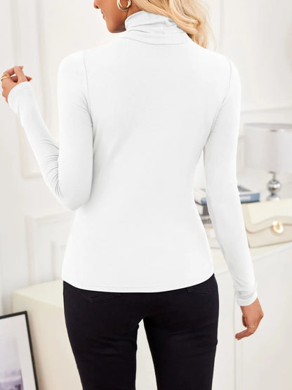 VRCÔMFY Turtleneck Top: Slim, Form-Fitting for Effortless Chic VRCÔMFY