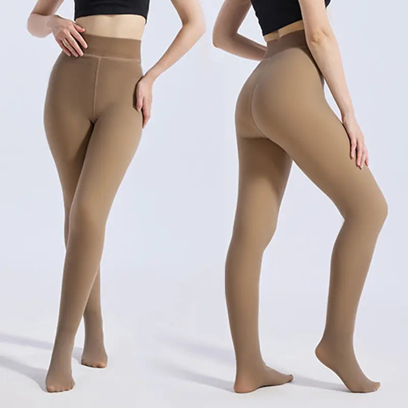 VRCÔMFY Fleece-Lined Leggings for Women - Winter Warm Thick Tights & Opaque Pantyhose VRCÔMFY