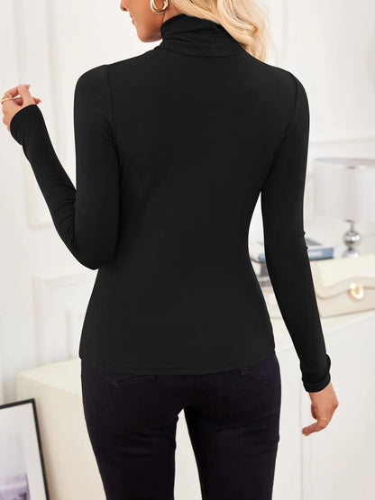 VRCÔMFY Turtleneck Top: Slim, Form-Fitting for Effortless Chic VRCÔMFY