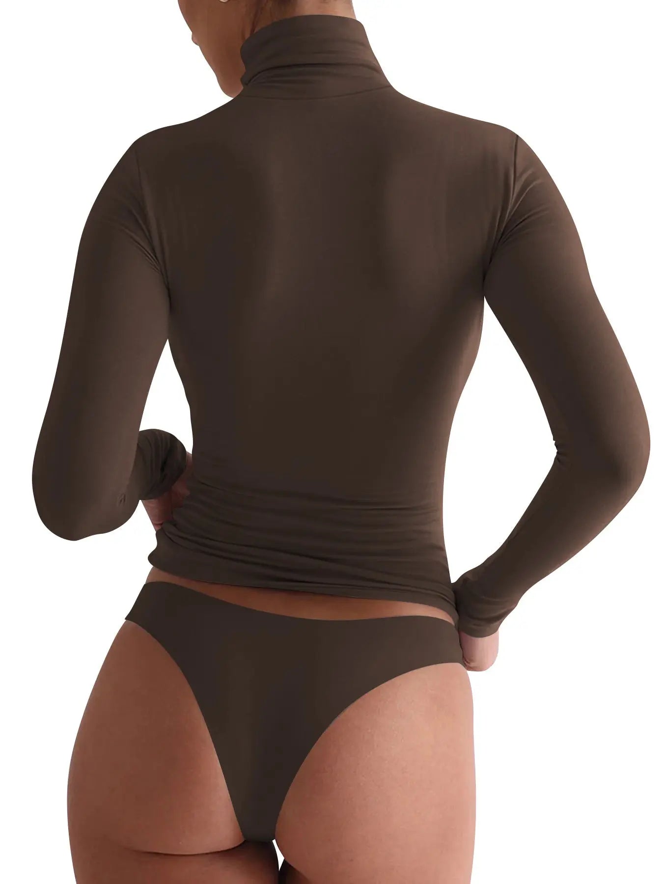 VRCÔMFY Turtleneck Top: Slim, Form-Fitting for Effortless Chic VRCÔMFY