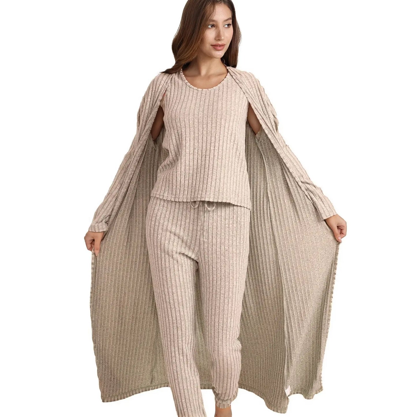 Ease & Grace Women's 3-Piece Knit Loungewear Set Ease & Grace