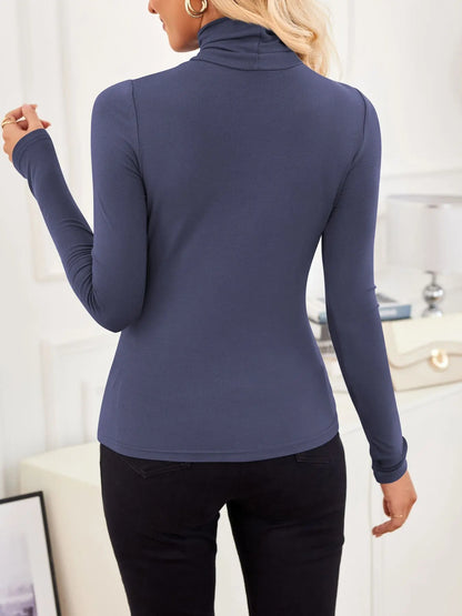 VRCÔMFY Turtleneck Top: Slim, Form-Fitting for Effortless Chic VRCÔMFY