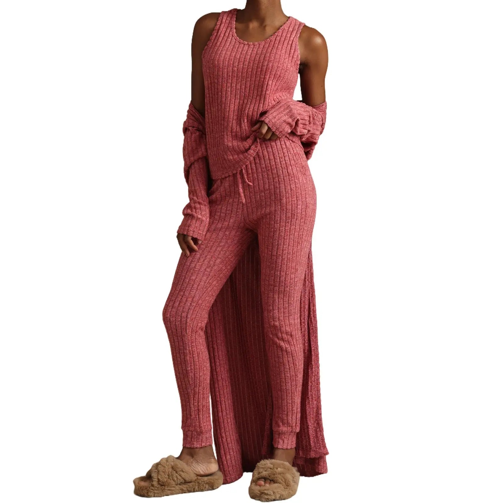 Ease & Grace Women's 3-Piece Knit Loungewear Set Ease & Grace