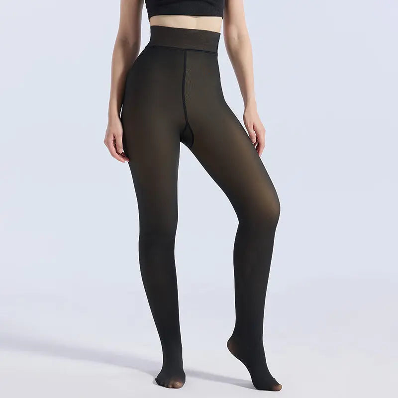 VRCÔMFY Fleece-Lined Leggings for Women - Winter Warm Thick Tights & Opaque Pantyhose VRCÔMFY