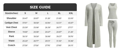 Ease & Grace Women's 3-Piece Knit Loungewear Set Ease & Grace