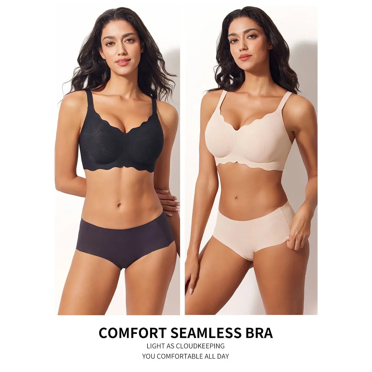 VRCÔMFY High Bloom Wireless Bra - Comfort & Lift for Women (HB) VRCÔMFY