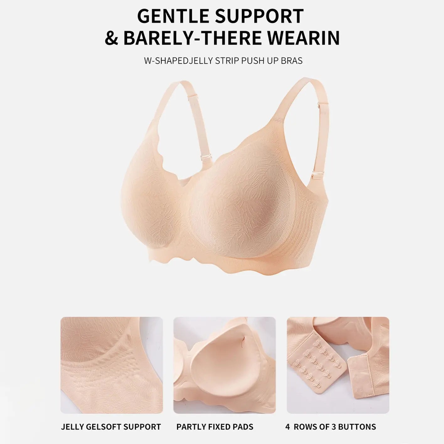 VRCÔMFY High Bloom Wireless Bra - Comfort & Lift for Women (HB) VRCÔMFY