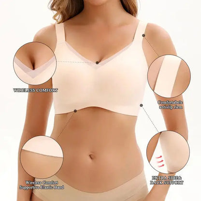 Ease & Grace Woven Bliss Wireless Bra - Comfort & Lift for Women （WB） Ease & Grace