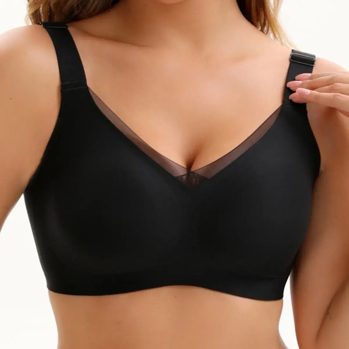 Ease & Grace Woven Bliss Wireless Bra - Comfort & Lift for Women （WB） Ease & Grace